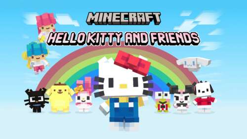 A high-resolution 5K image featuring Hello Kitty and Friends characters rendered... wallpaper