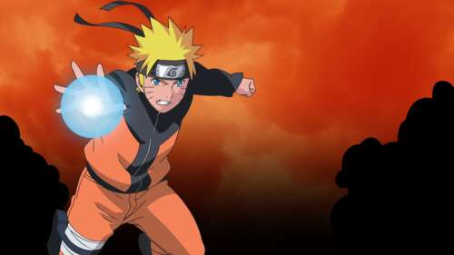 Naruto Uzumaki using the Rasengan energy attack from Naruto Shippuden wallpaper