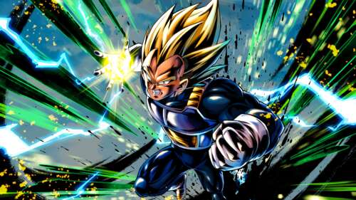 Vegeta in Super Saiyan God form with a vibrant red aura, inspired by Dragon Ball... wallpaper