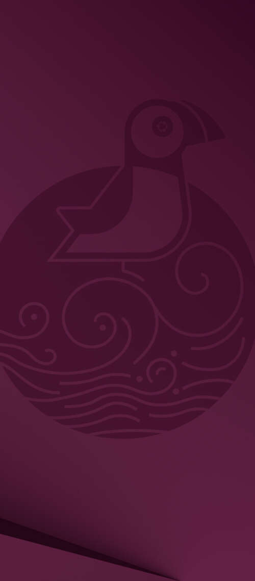 Abstract purple background with flowing gradients and Ubuntu-inspired design free wallpaper