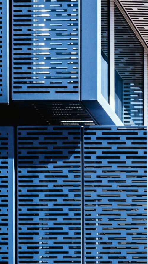 Azure Geometric Architectural Masterpiece