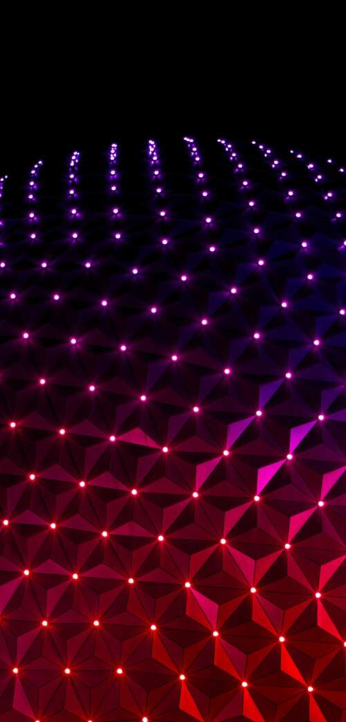 The illuminated Spaceship Earth structure at Epcot, Walt Disney World, at night. free wallpaper
