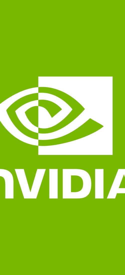 Minimalist Nvidia logo displayed on a vibrant green background. cell phone backgrounds free