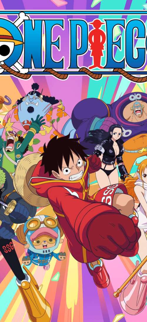 A high-resolution anime poster featuring Monkey D. Luffy from the One Piece series. free wallpaper