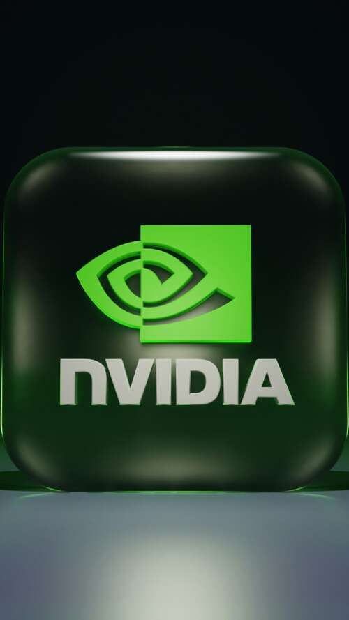 The Nvidia logo in signature green color displayed on a dark, textured background. pictures for wallpaper