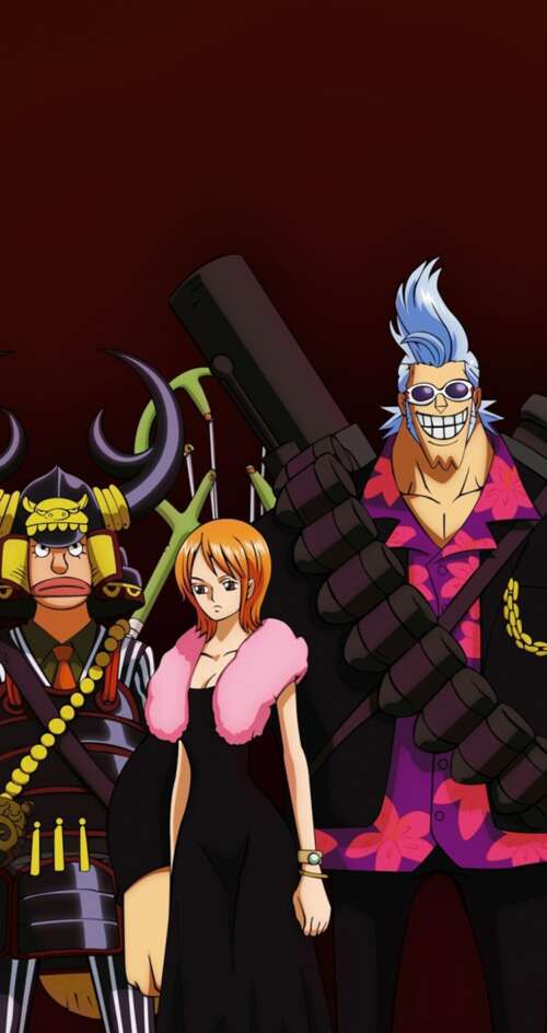 An epic anime poster of the One Piece characters Monkey D. Luffy, Roronoa Zoro, Sanji,... cell phone backgrounds free