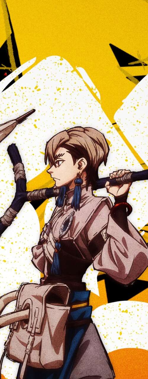 Character poster of Rudo Surebrec from the Gachiakuta anime series download free phone wallpaper