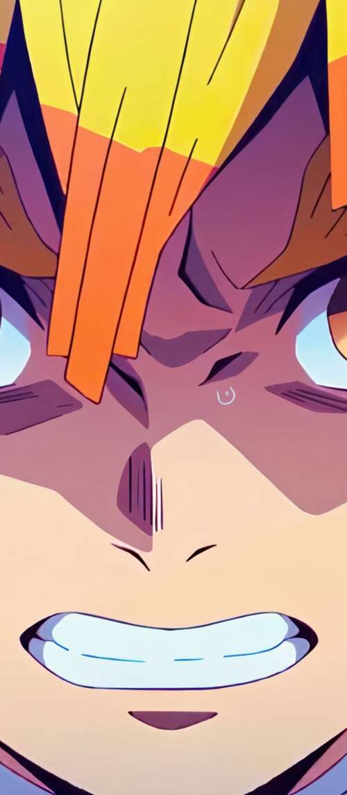 A cinematic, intense close-up of Zenitsu Agatsuma from Demon Slayer: Kimetsu no Yaiba. free wallpaper