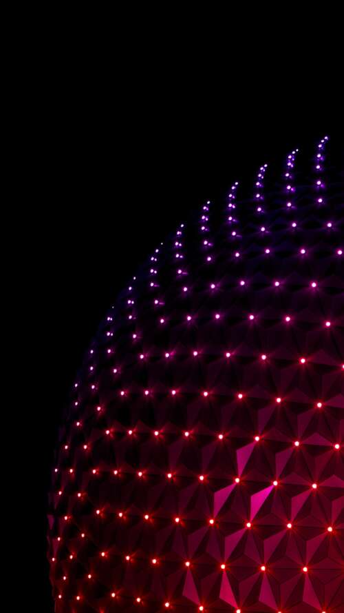 Spaceship Earth at Epcot Nighttime