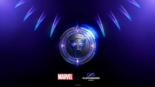 Black Panther from the Marvel Universe in a high-detail video game cinematic style. wallpaper