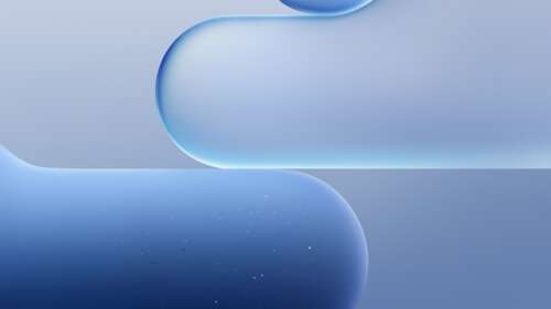 Smooth blue gradient geometric abstract pattern with flowing shapes wallpaper