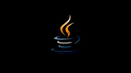 Java Programming Language Logo on Black AMOLED Background
