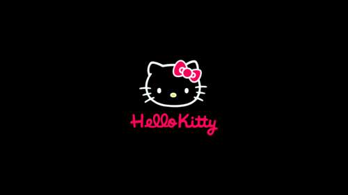 Hello Kitty on Black AMOLED Background