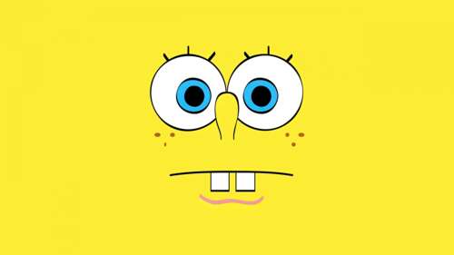 Minimalist SpongeBob SquarePants Illustration