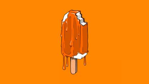 Vibrant Orange Ice Pop