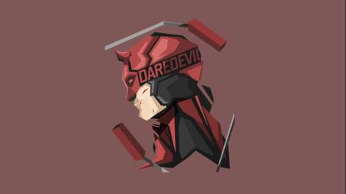 Daredevil: Low Poly Marvel Superhero Art