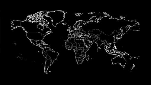 Minimalist World Map Outline