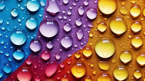Prismatic Macro Water Droplets