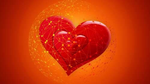 Vibrant Red Heart Love Pattern
