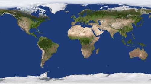 High-Resolution Earth World Map