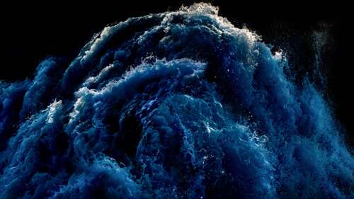Stormy Deep Blue Ocean Waves