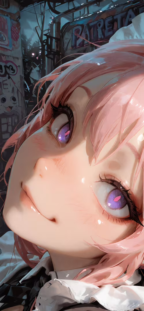 A close-up illustration of the anime character Astolfo with long pink hair and glowing... pictures for wallpaper