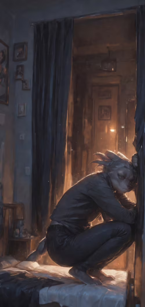 A full-body illustration of an anthropomorphic female fox with red and white hair,... wallpaper photo gallery download