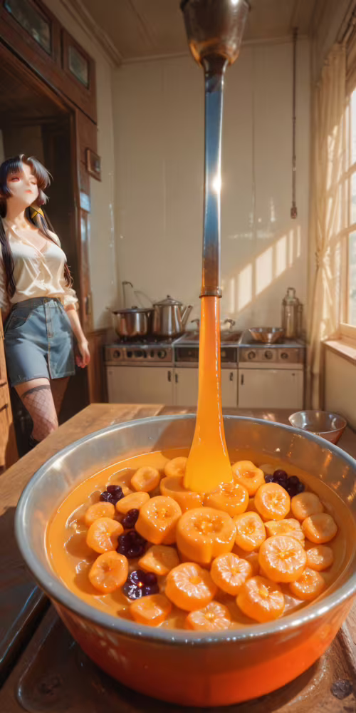 An anime-style illustration of Yuiko Kurugaya from Little Busters! in a kitchen.... high definition wallpaper