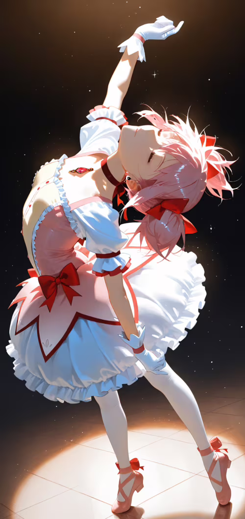 Madoka Kaname from Puella Magi Madoka Magica in a pink and white ballerina-style... Samsung Galaxy S10 5G