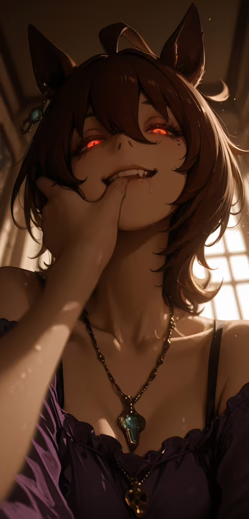 An anime-style illustration of Agnes Tachyon from Uma Musume with brown hair, horse... Doogee S90C