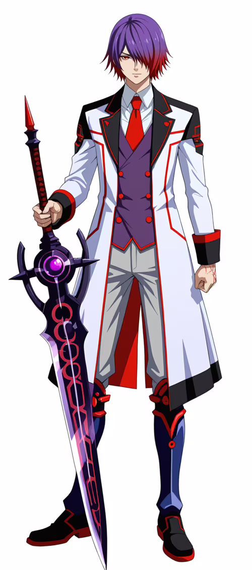 Full-body artwork of the video game character Mcburn from Trails of Cold Steel. The... Infinix Zero 40 download free wallpaper for phone