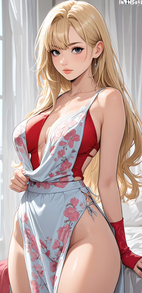 A close-up portrait of an anime-style woman with long silver hair, grey eyes, and... Samsung Galaxy S9 plus wallpaper photo gallery download