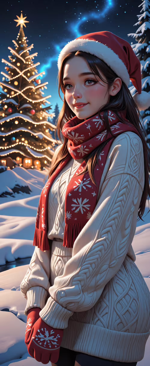 A young woman with green eyes wearing a white knit winter hat and sweater, smiling... Samsung Galaxy Z Flip hand phone wallpaper