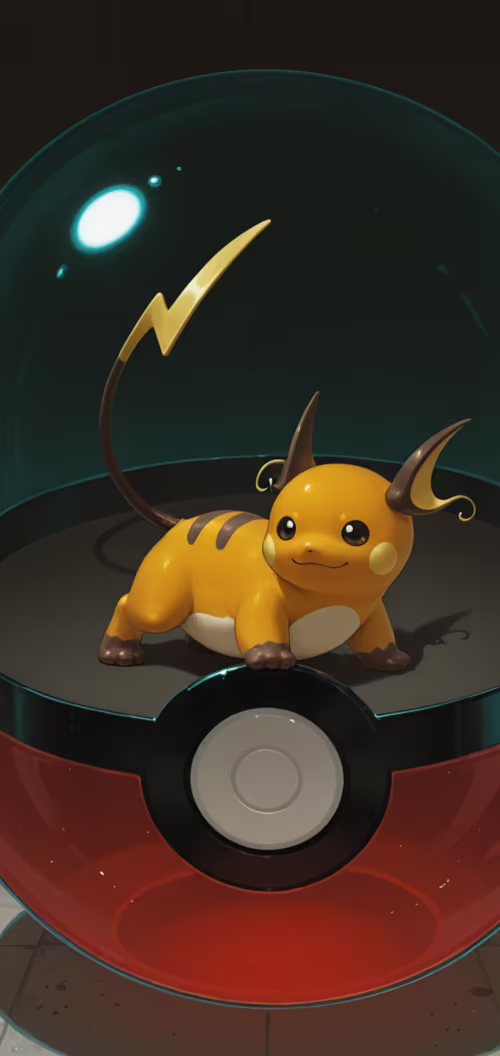 A digital art piece showing the Pokémon Raichu, a chubby yellow creature with a lightning... Blackview A80 free background images