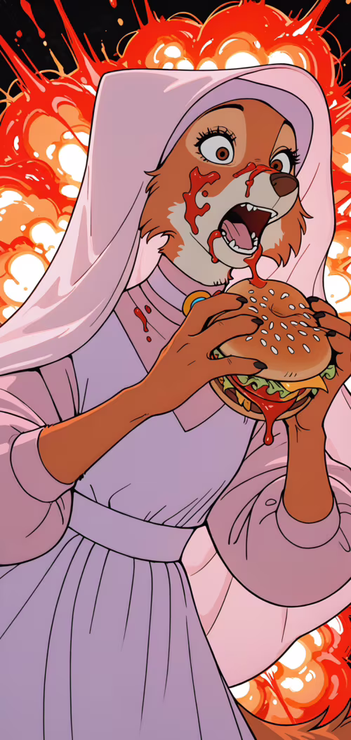 An illustration of Maid Marian, the fox from Disney's Robin Hood, looking shocked... realme 3 wallpaper images