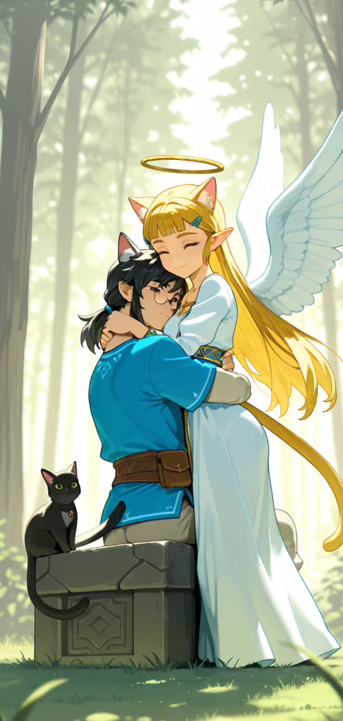 An anime-style illustration of Princess Zelda as an angelic elf girl with blonde... Cubot Max 2 wallpaper download