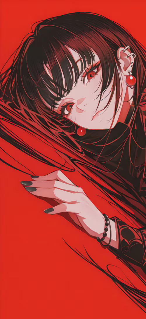 A detailed illustration of Kafka from Honkai: Star Rail with long black hair, black... Cubot Max 2 free hd wallpapers