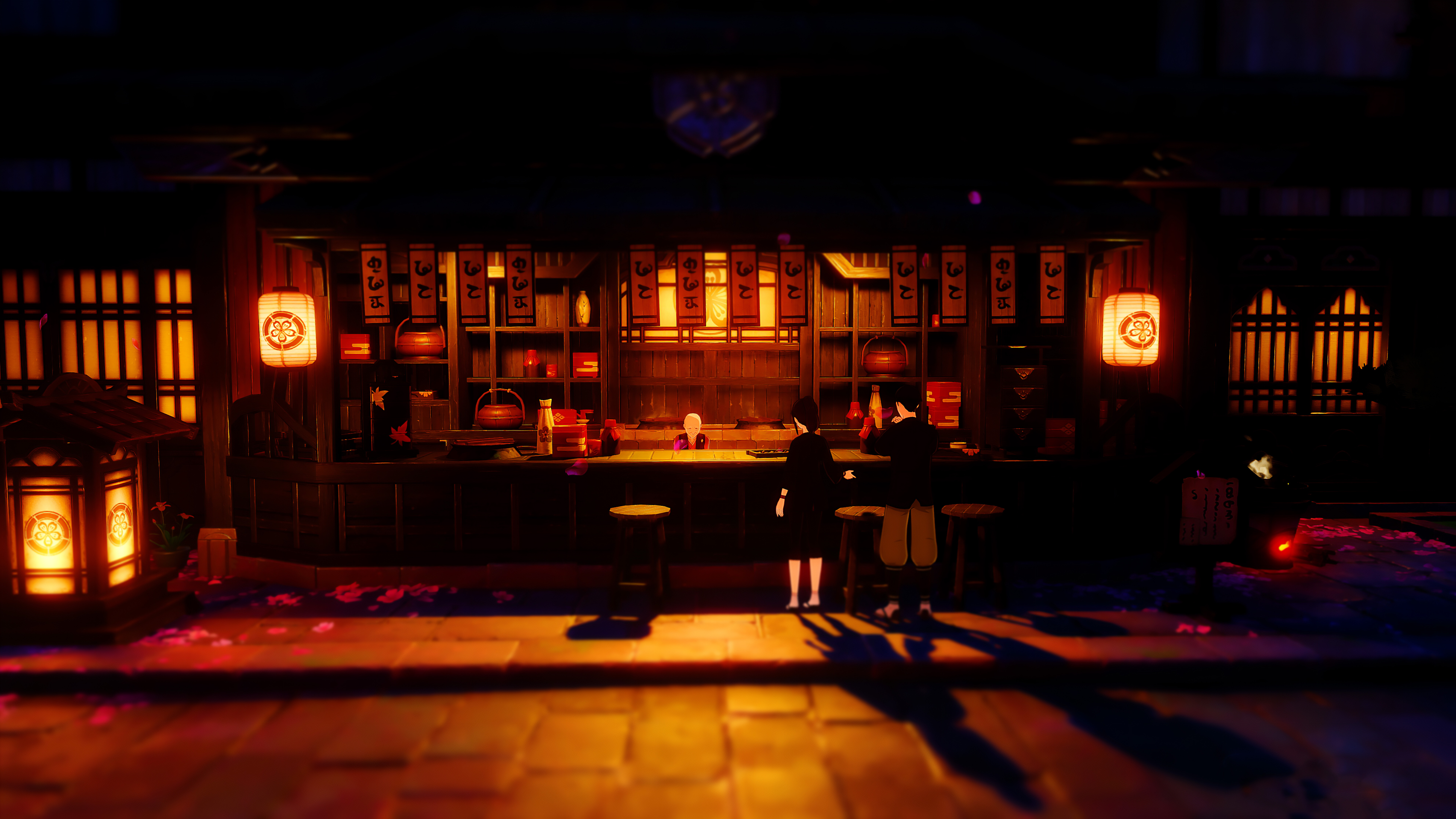 A detailed digital illustration of an anime-style character surrounded by magical elemental effects, inspired by Genshin Impact.