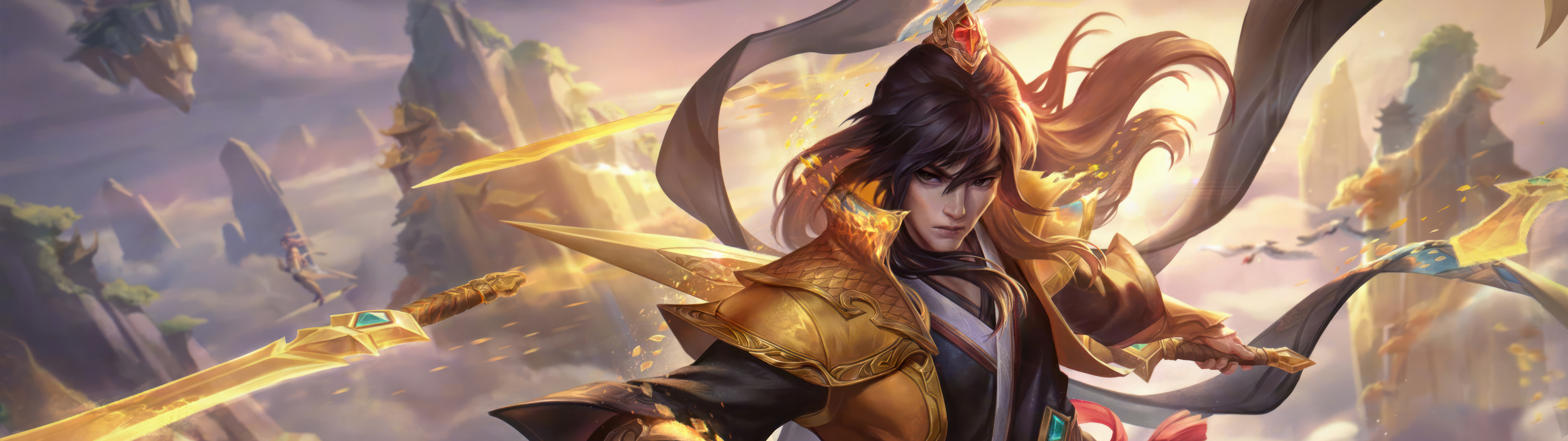 Talon from League of Legends posing with his signature blades in a dramatic, dark atmosphere.