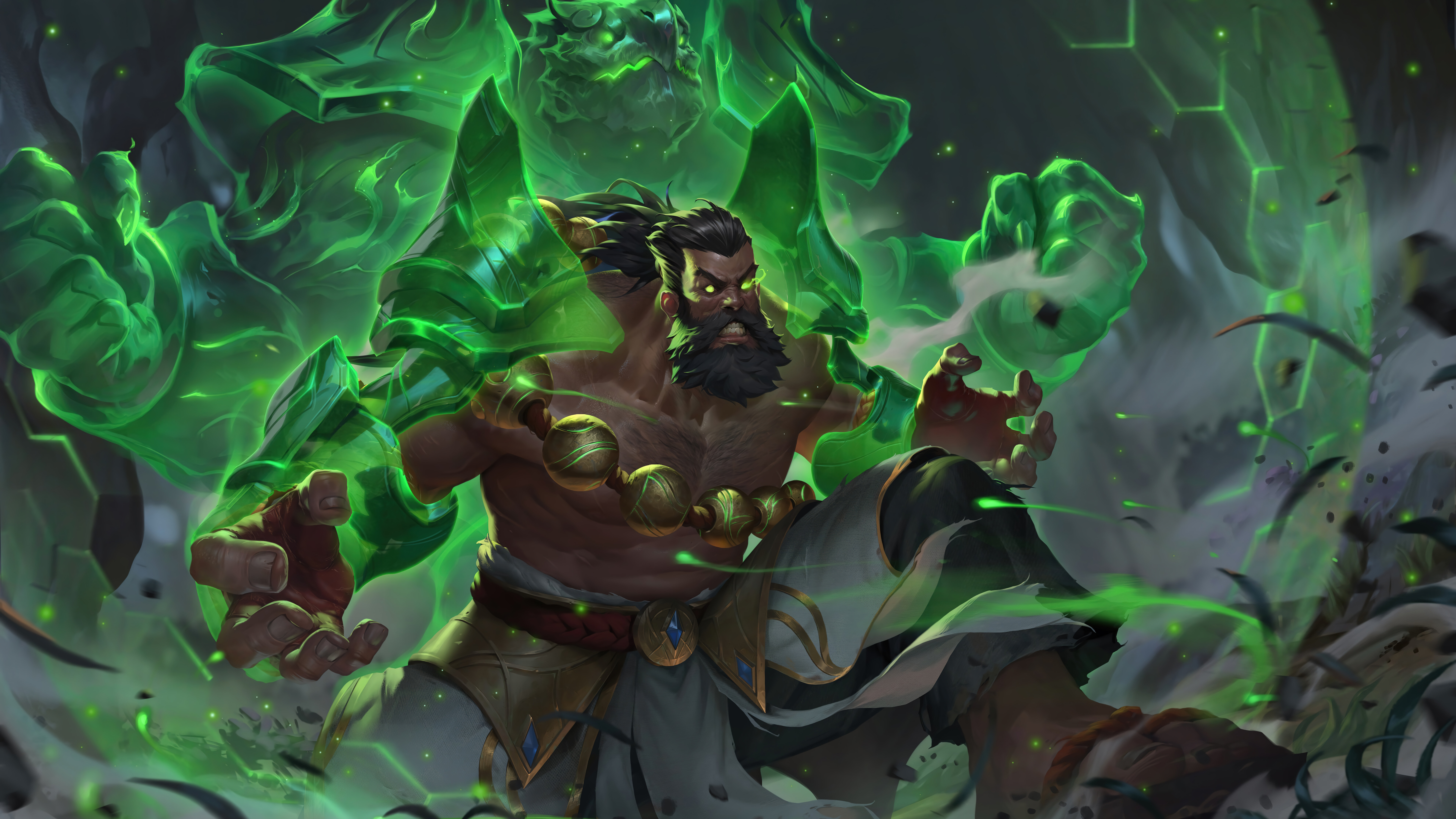 Udyr, the Spirit Walker from League of Legends, in a primal and powerful pose.