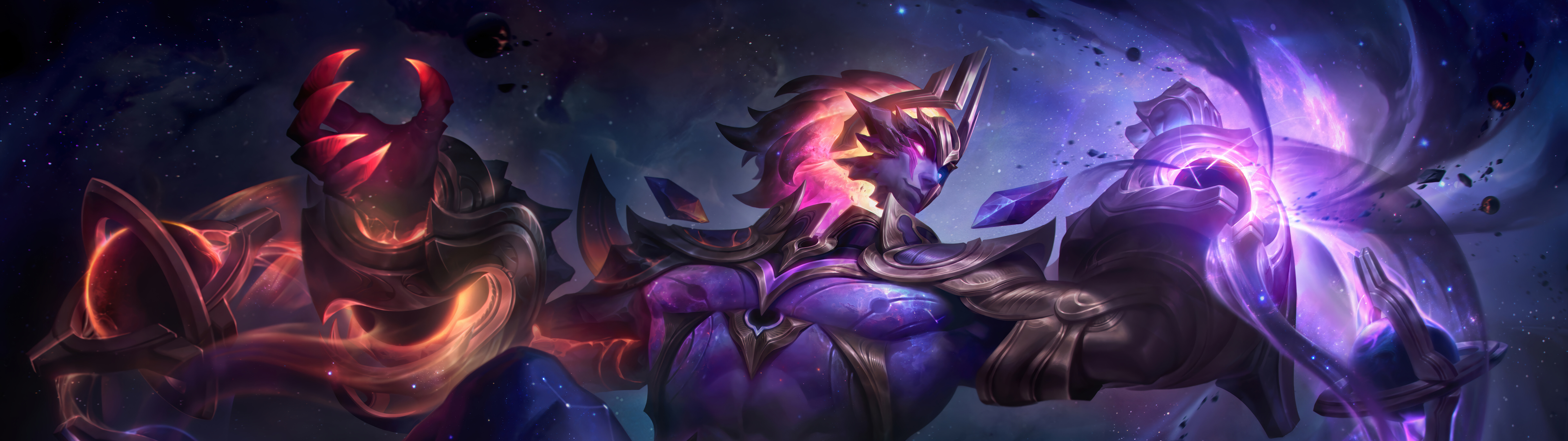 Sylas from League of Legends showcasing his magical abilities and intense presence.