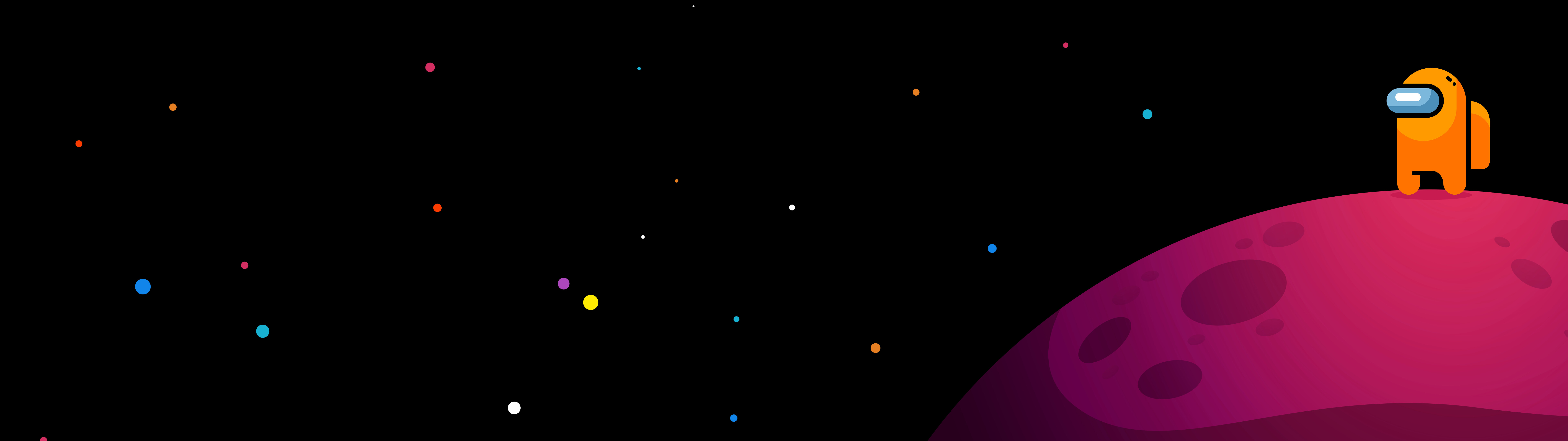 A colorful Crewmate character from the video game Among Us.