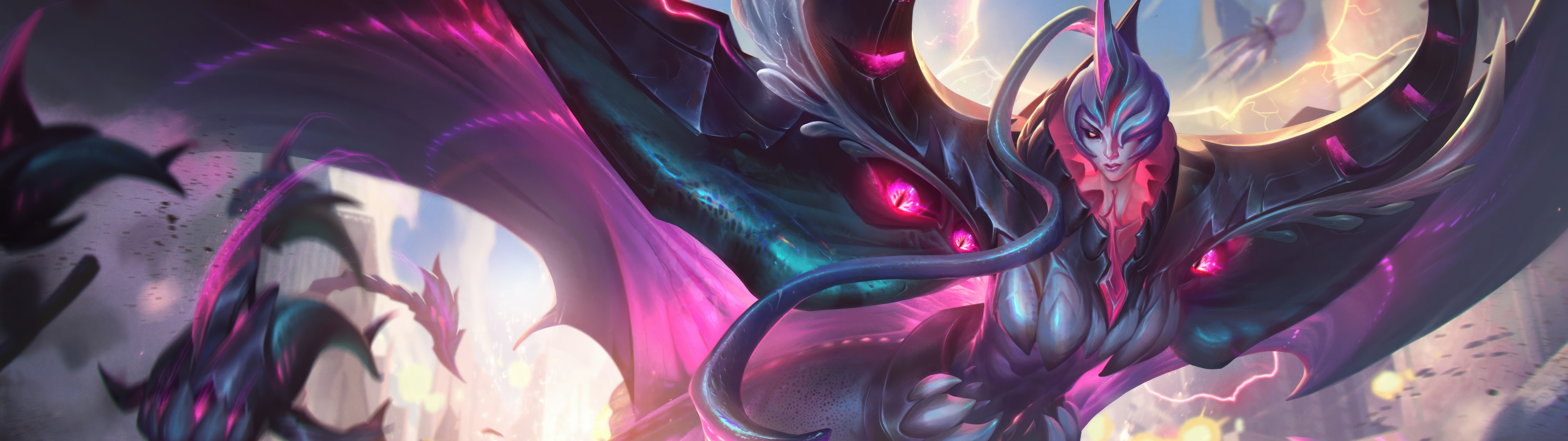 Bel'Veth, the Empress of the Void from League of Legends, featuring cosmic and organic Void aesthetics.