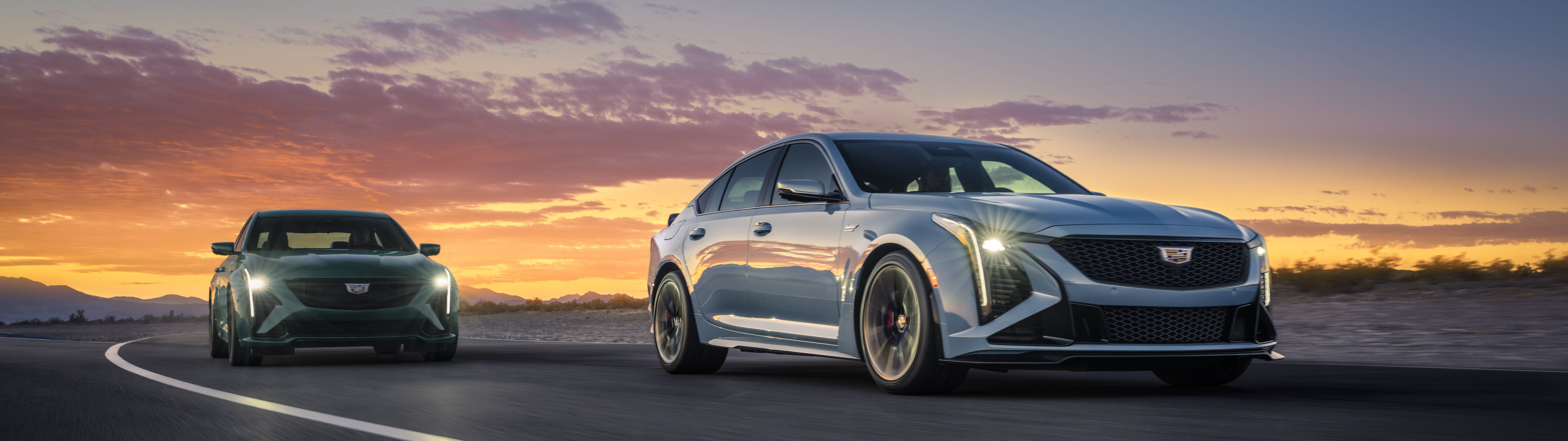 A sleek and powerful Cadillac CT5-V Blackwing sedan captured in high detail.