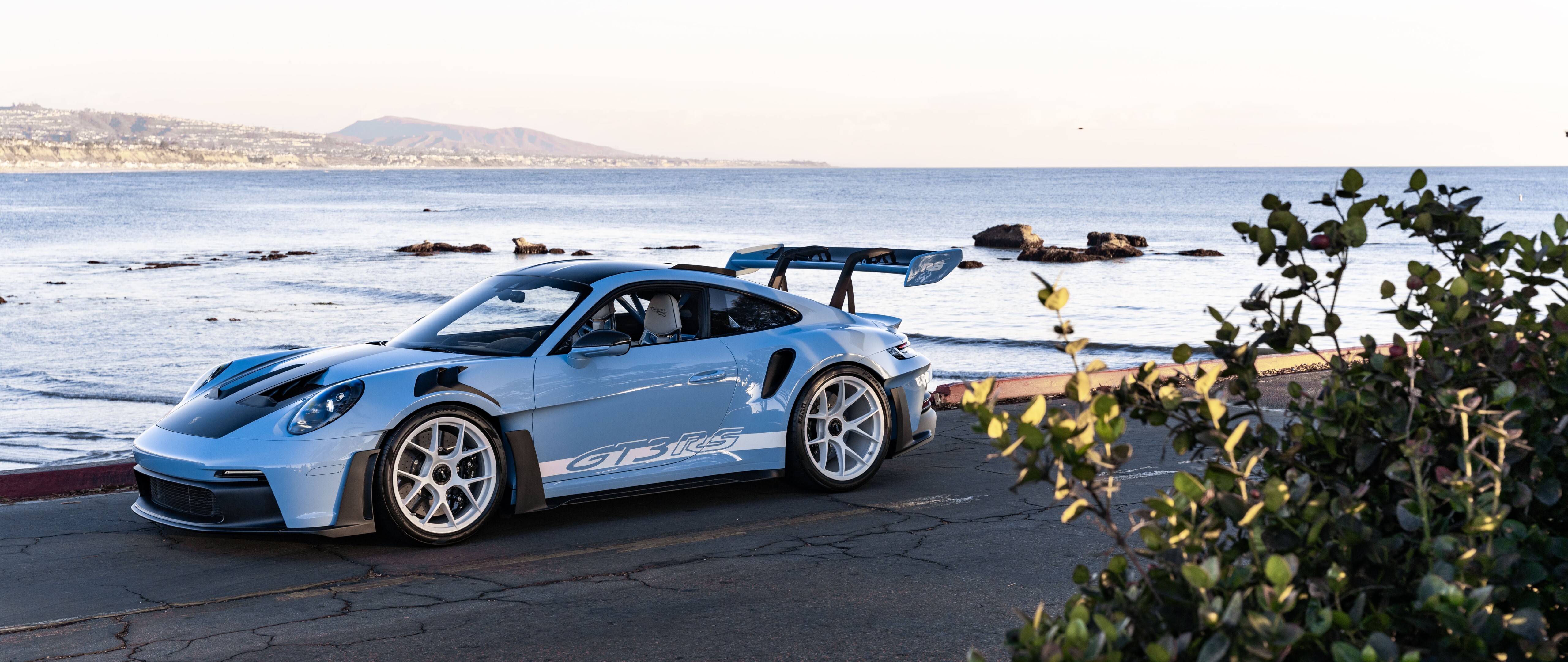 A high-performance Porsche sports car with a sleek, aerodynamic design.