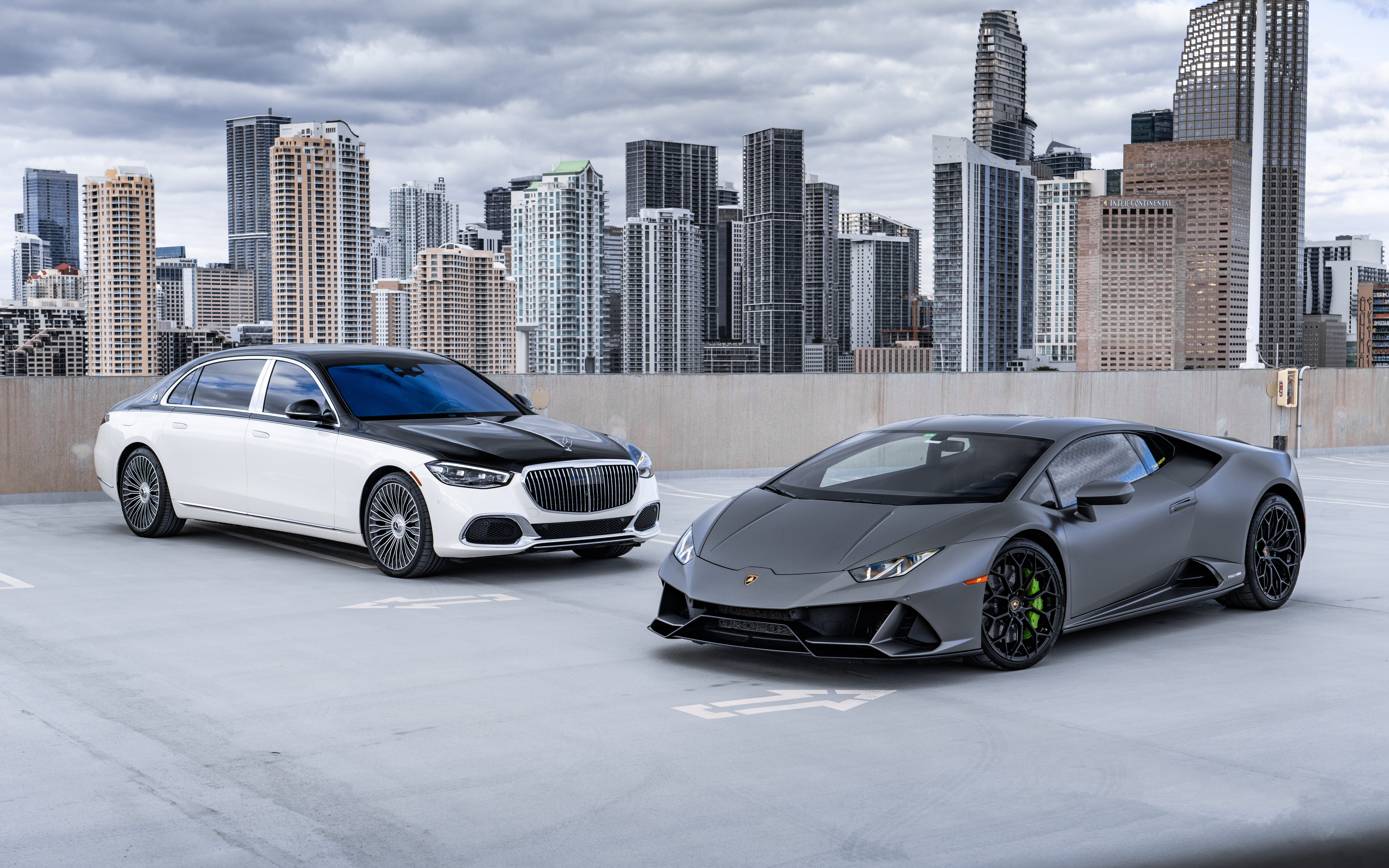 A detailed view of a luxurious Lamborghini Huracan supercar highlighting its aerodynamic body and sleek design.