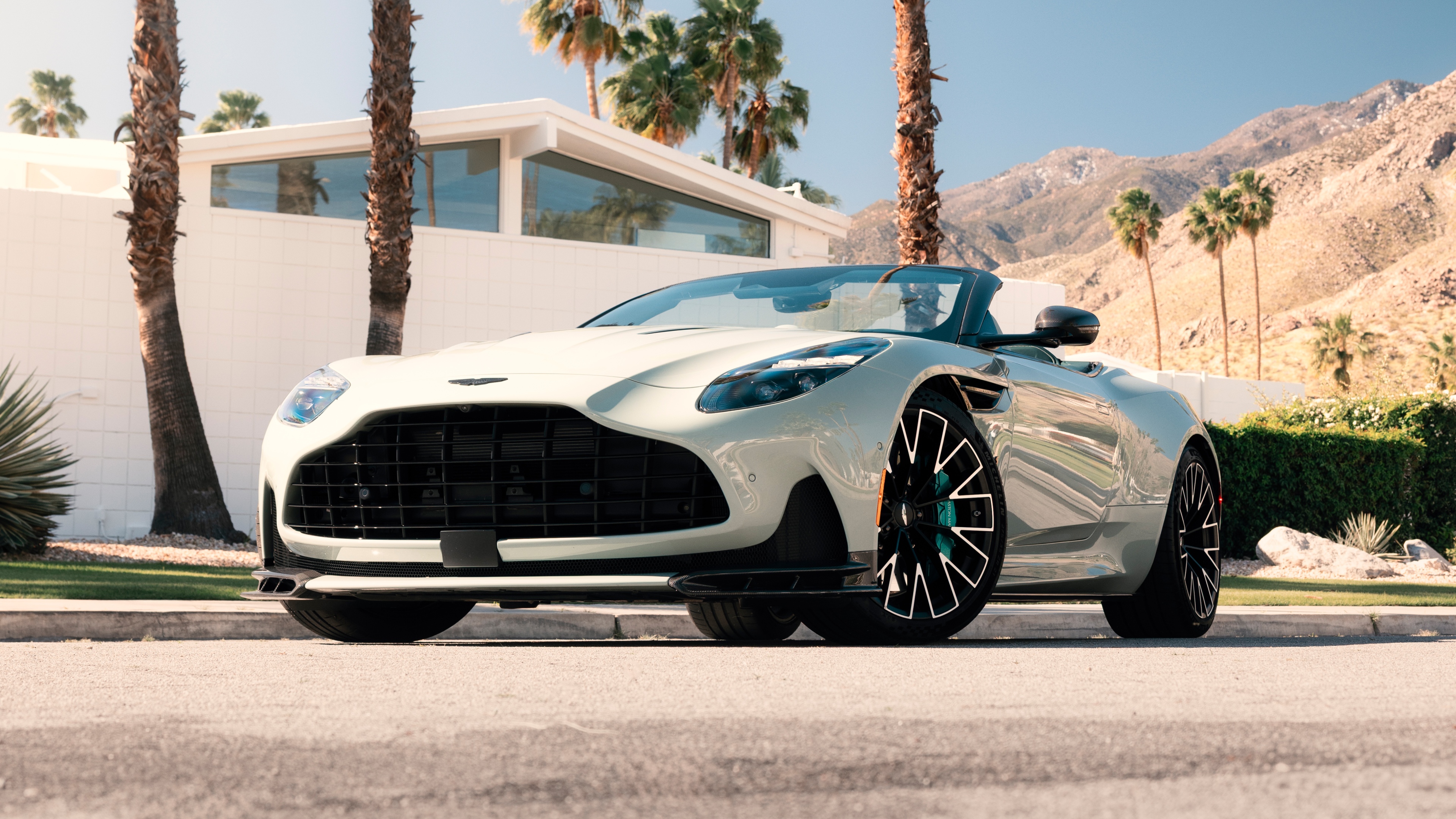 A high-resolution view of the 2026 Aston Martin DB12 S Volante luxury convertible sports car.