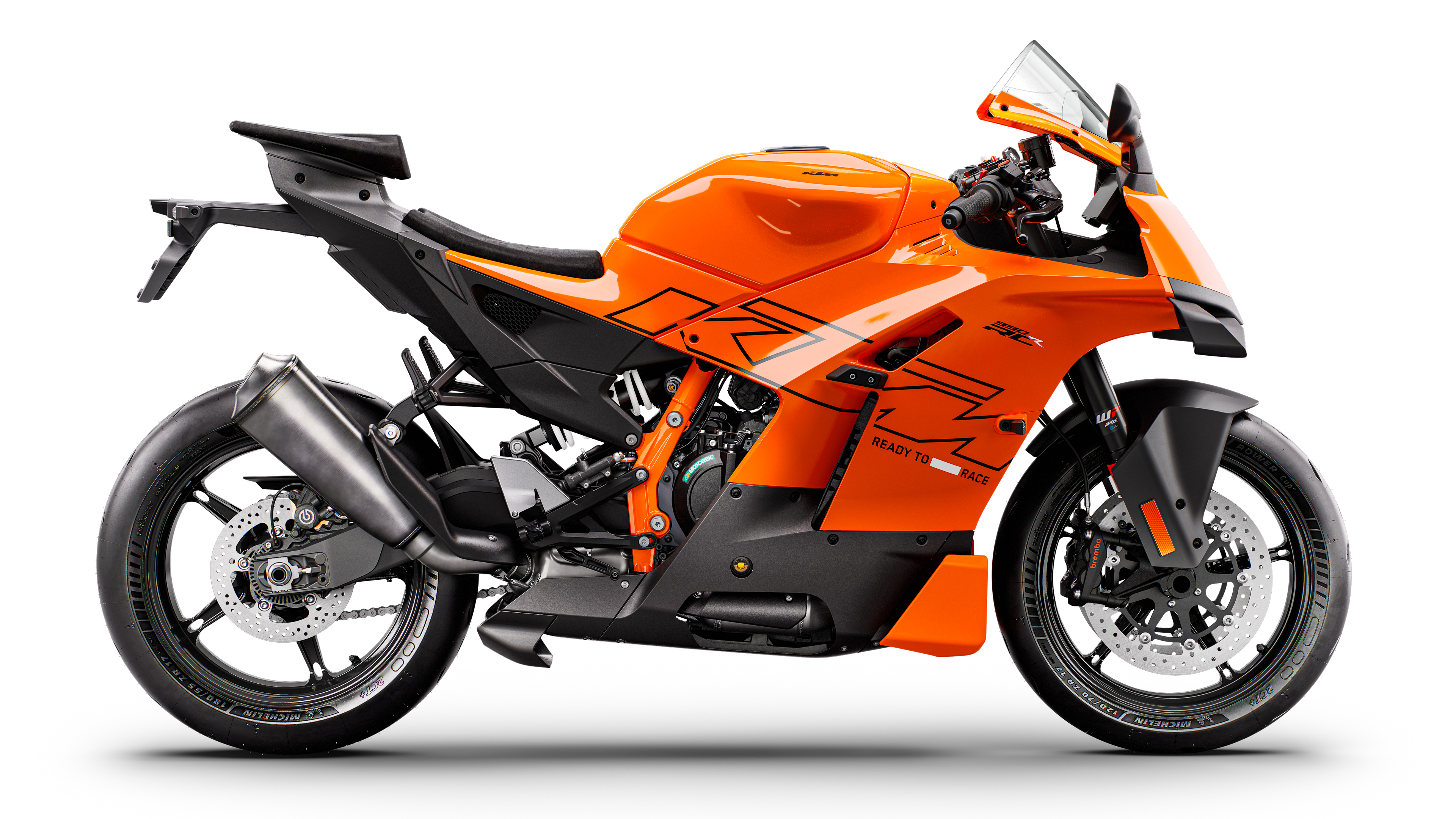 A sleek, futuristic sports bike with neon accents and advanced aerodynamic styling from the year 2026.
