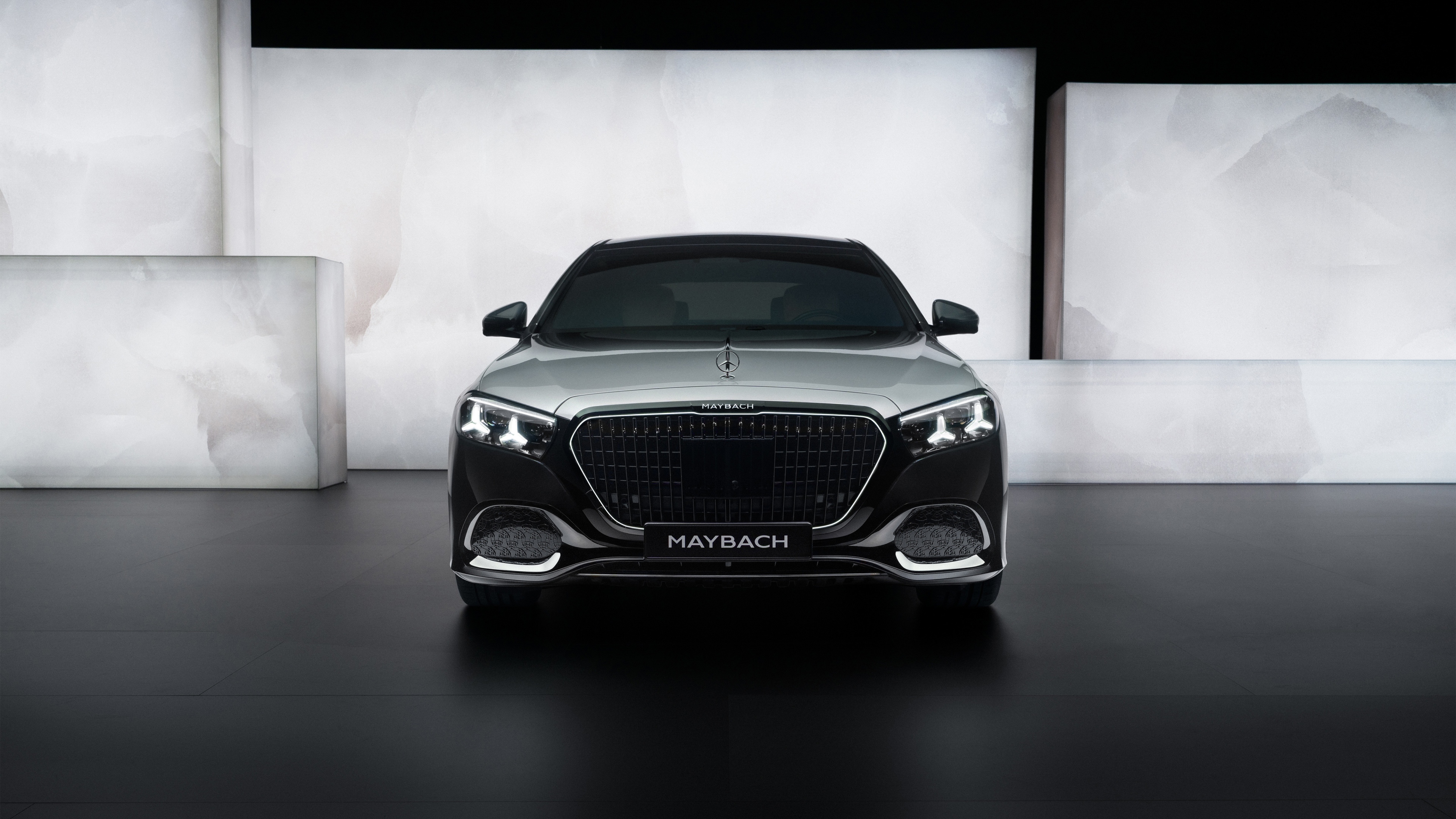 A high-resolution, futuristic view of a 2026 Mercedes-Maybach S 580 luxury sedan.