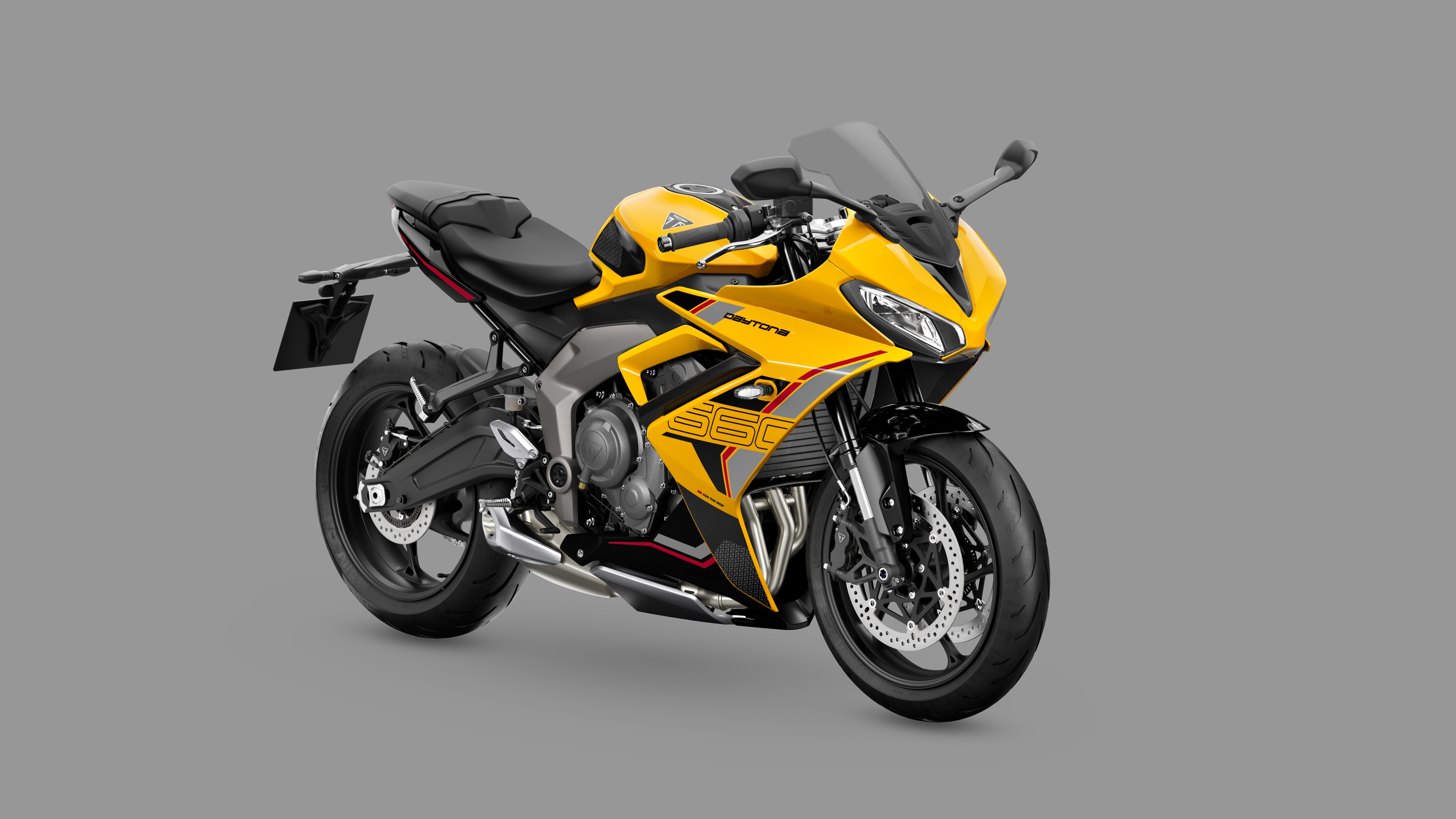 A high-detail shot of the 2026 Triumph Daytona 660 sports motorcycle.